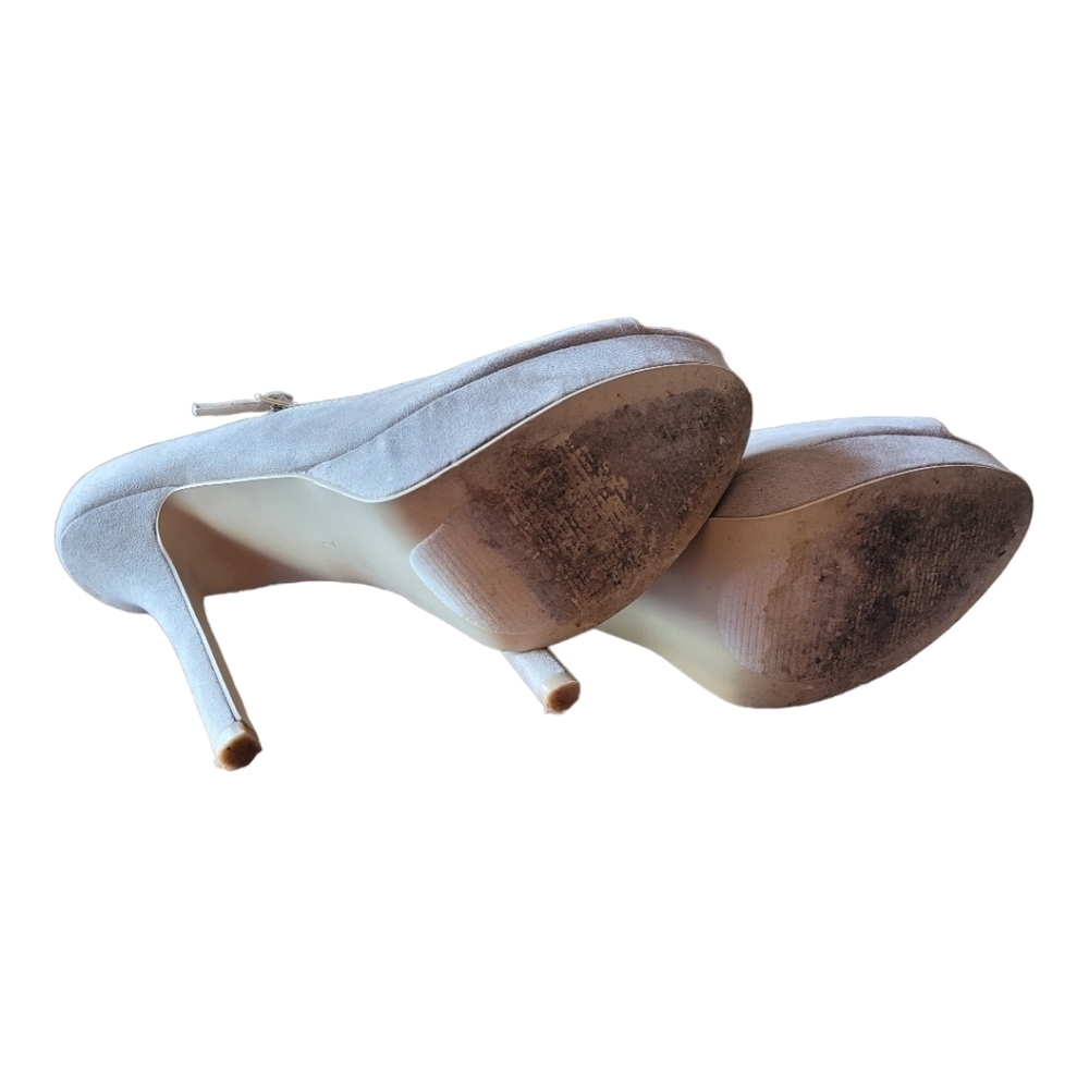 2/$8 Stiletto Heels Beige Strappy Neutral Size 7 - Picture 5 of 7